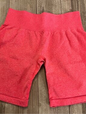 NVGTN Coral Red Women's Athletic Stretch Shorts